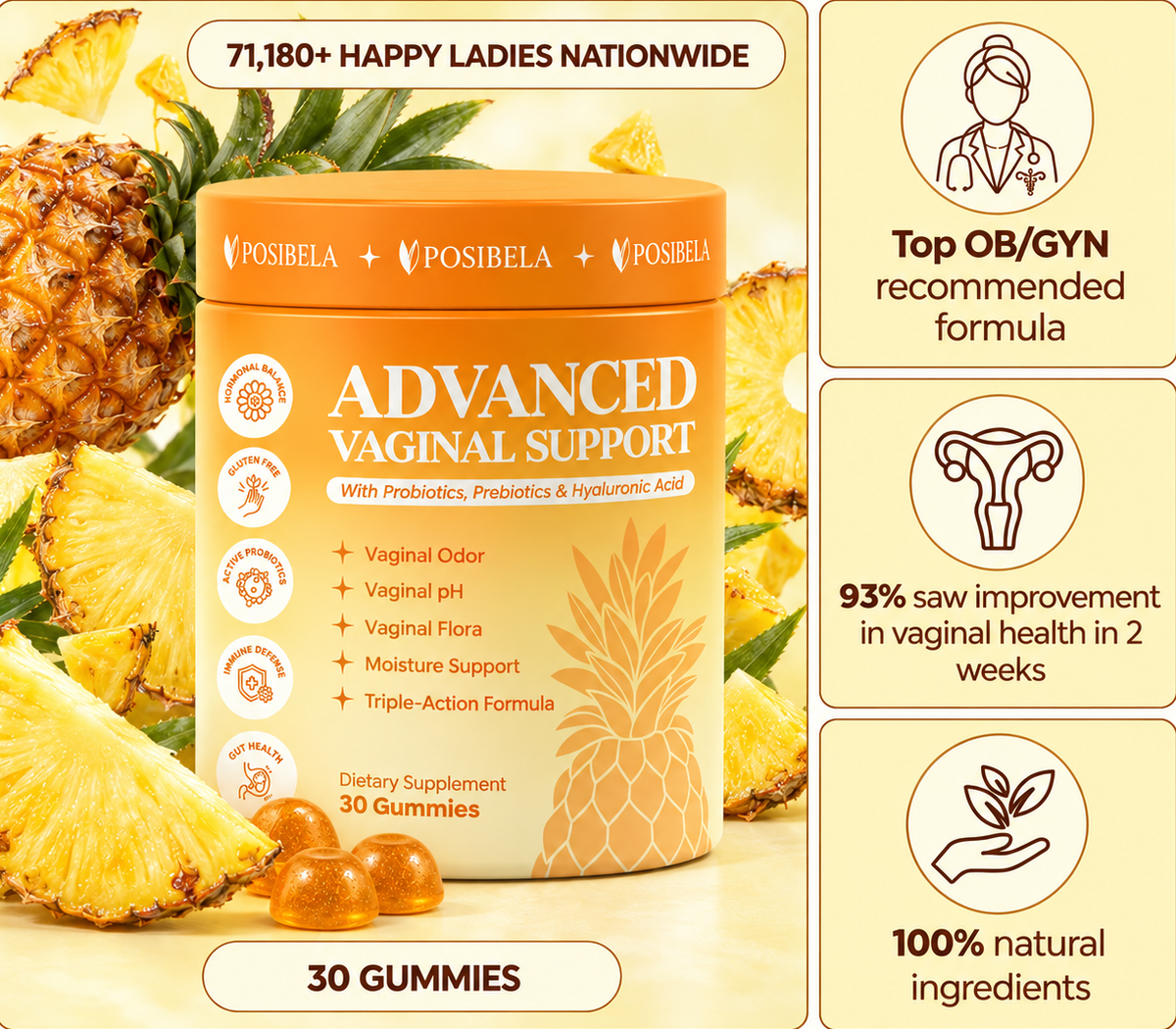 Posibela Vaginal Probiotic Gummies
