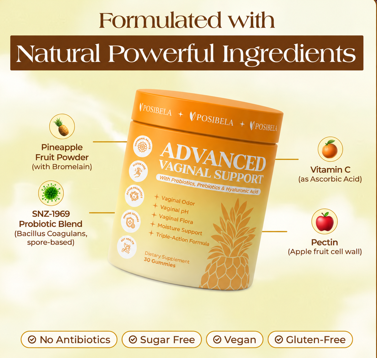 Posibela Vaginal Probiotic Gummies